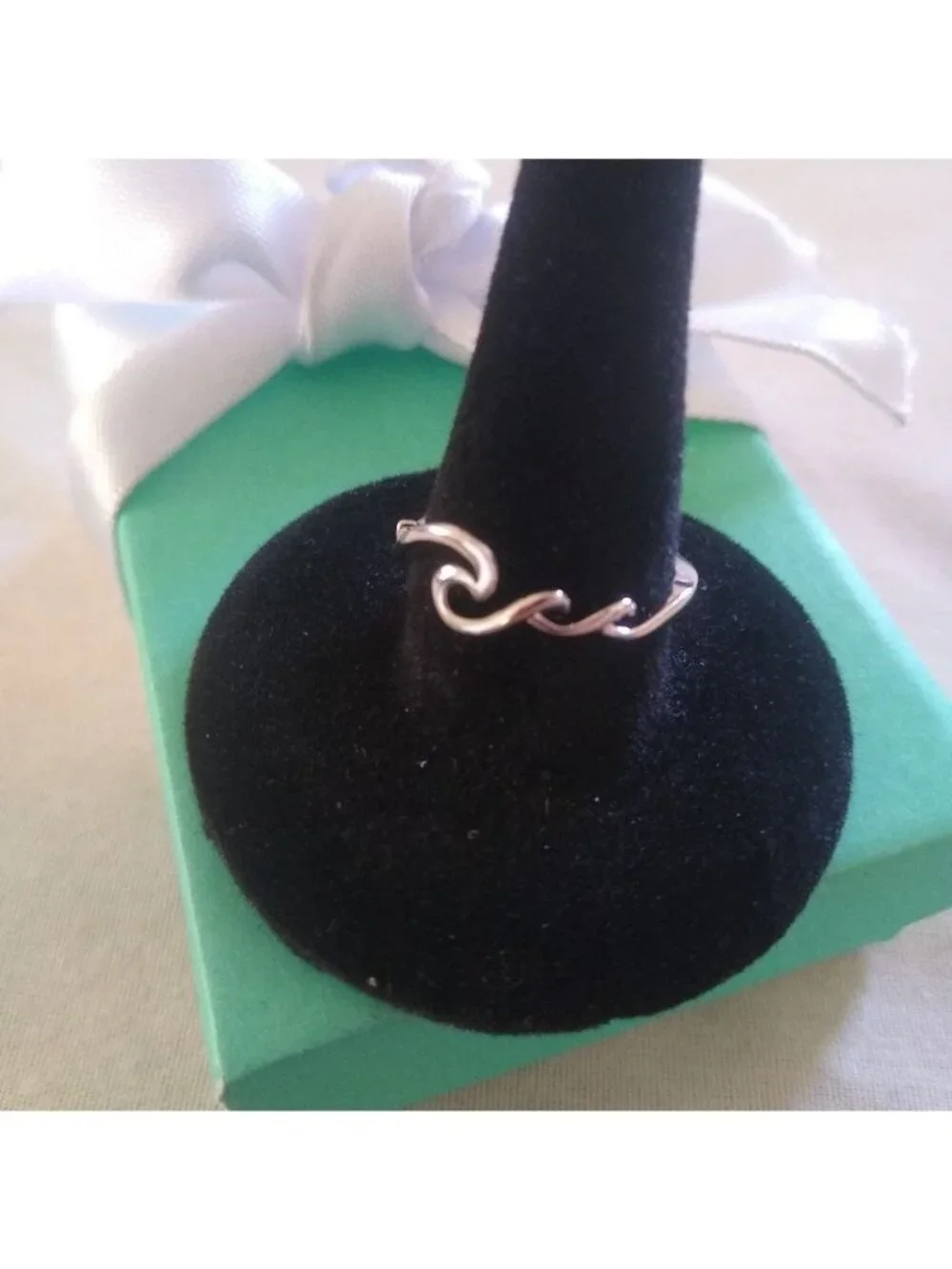 Sterling Silver Rolling Waves Ring 925 Size 6